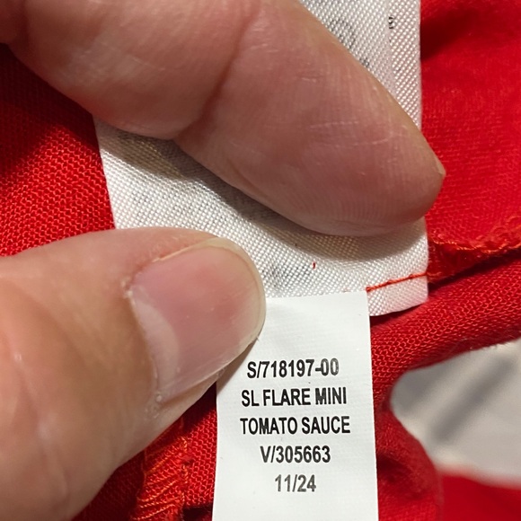 GAP Vibrant Red Women's Mini Flare Dress size Large Petite - Picture 7 of 7